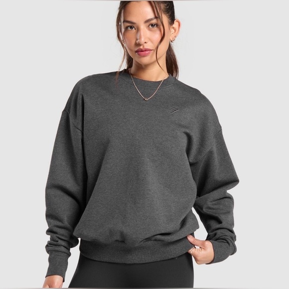 Gymshark Sweaters - Gymshark Women's Charcoal Crew Neck Sweatshirt